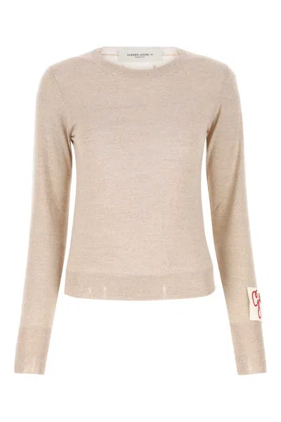 Golden Goose Distressed Fine-knit Jumper In Brown