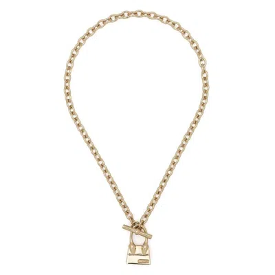 Jacquemus Womens Light Gold Chiquito Brass And Bronze Necklace