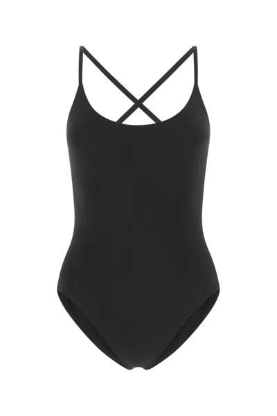 Lido Ventiquattro Ribbed One Piece Swimsuit In Black