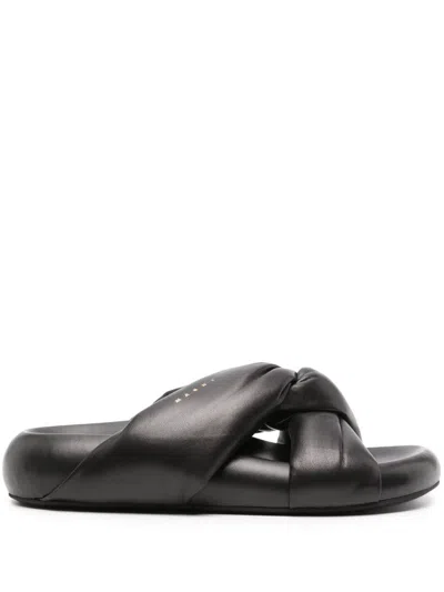 Marni Tie Sandal In Black