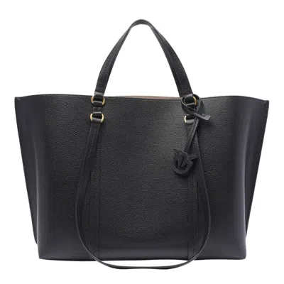 Pinko Large Shopper Bag In Black