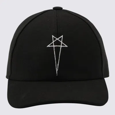 Rick Owens Drkshdw Embroidered-logo Cap In Black