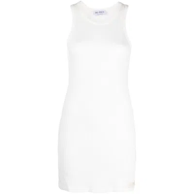 Attico Ribbed Cotton Tank Top In White