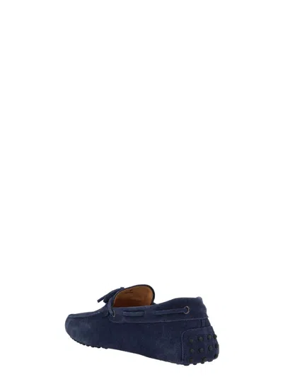 Tod's Gommini Suede Driving Shoes In Blue