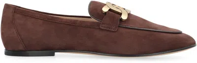 Tod's Kate Suede Loafers In Brown