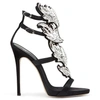 GIUSEPPE ZANOTTI - LEATHER SANDAL WITH CRUEL ACCESSORY CRUEL CRYSTAL,I70002900613