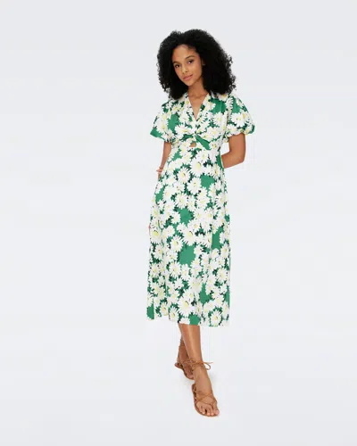 Diane Von Furstenberg Majorie Cotton Dress By  In Size 14 In Green