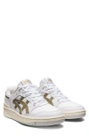 Asics Ex89 Basketball Shoe In White/ Safari Khaki