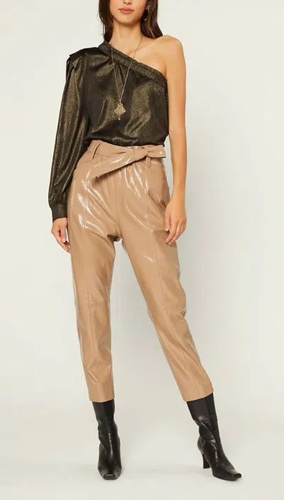Current Air Rockaway High Waisted Crop Pant In Beige