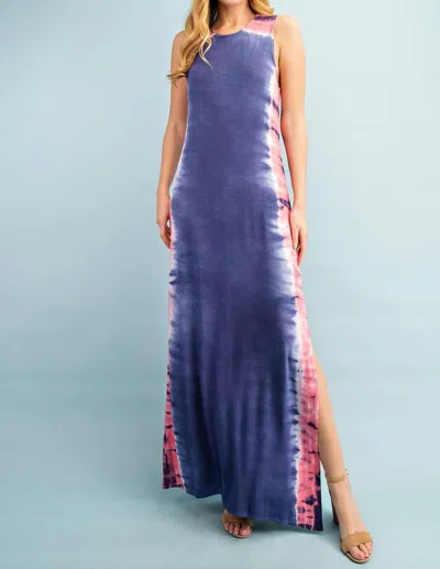 Fsl Apparel Jersey Tie Dye Maxi Dress In Purple