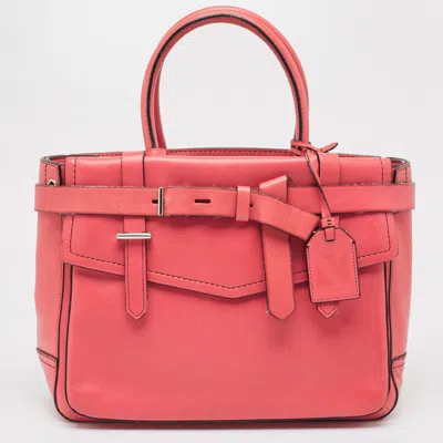 Pre-owned Reed Krakoff Red Leather Medium Boxer Tote