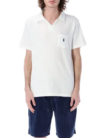 Polo Ralph Lauren Terry Polo Shirt With Pocket In White