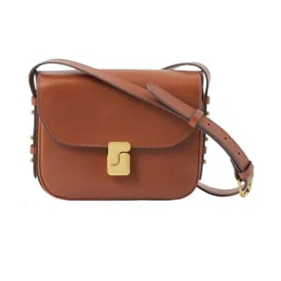 Soeur Womens Hazelnut Belissima Branded-buckle Mini Leather Cross-body Bag