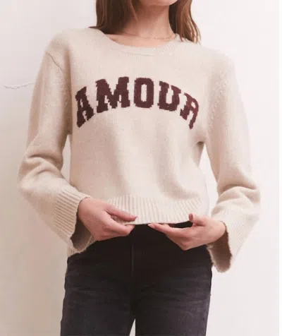 Z Supply Serene Amour Sweater In Beige