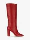 GIANVITO ROSSI GIANVITO ROSSI RED LEATHER MILANO 90 KNEE HIGH BOOTS,G8072785RICNAPTABS12310141