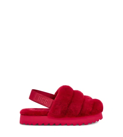 Ugg Women's Super Fluff Slipper In Ribbon Red