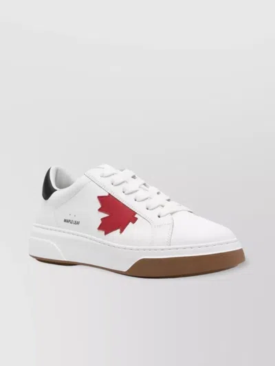 Dsquared2 Bumper Low Top Sneakers In White,red,black