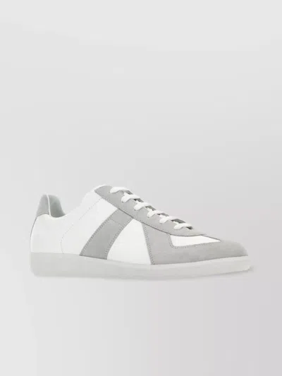 Maison Margiela Man Two-tone Leather And Suede Replica Trainers In Multicolor