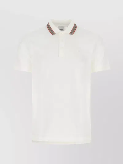 Burberry White Piquet Polo Shirt  Nd  Uomo Xl