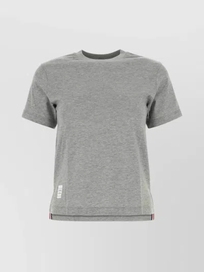 Thom Browne Woman Grey Cotton T-shirt In Grey