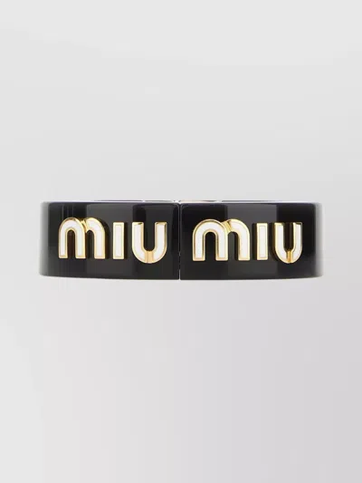 Miu Miu Woman Black Plexiglass Bracelet