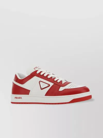 Prada Downtown Trainers Male Red In Multicolor