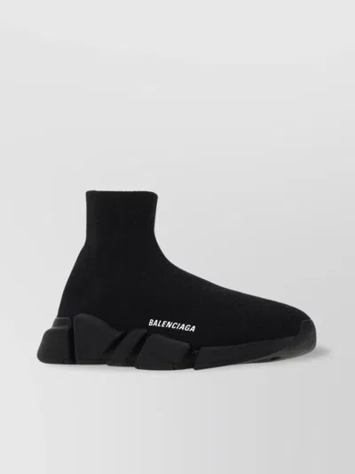 Balenciaga Speed Full Knit Sneaker In Black