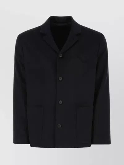 Prada Man Navy Blue Cashmere Blazer