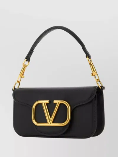 Valentino Garavani Small Locò Handbag Chain Strap In Black