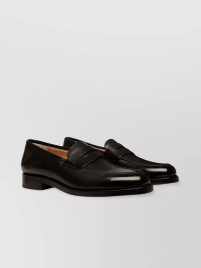 Bally Oregan Leather Penny Loafers In Black