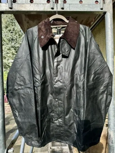 Pre-owned Barbour Wachsjacke Bedale Sage C46 Neu In Grün