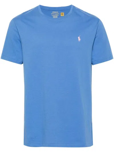 Polo Ralph Lauren Short Sleeves Slim Fit T-shirt Clothing In New England Blue/c3115