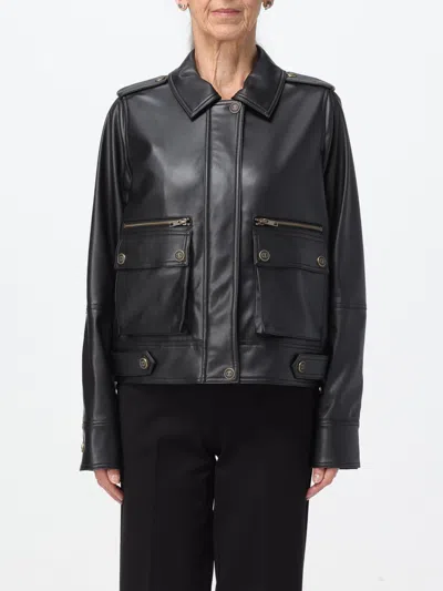 Twinset Leather Jacket In Black