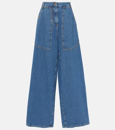 Etro High-rise Wide-leg Jeans In Blue