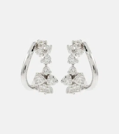 Ananya Scatter 18kt White Gold Earrings With Diamonds In Silver