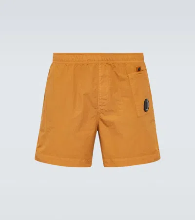 C.p. Company Cargo Swim Shorts In Orange