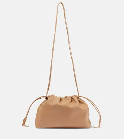 The Row Angy Leather Crossbody Bag In Brown