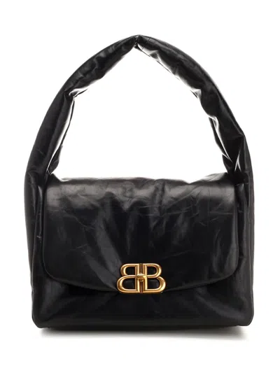 Balenciaga Monaco Sling Medium Shoulder Bag In Black