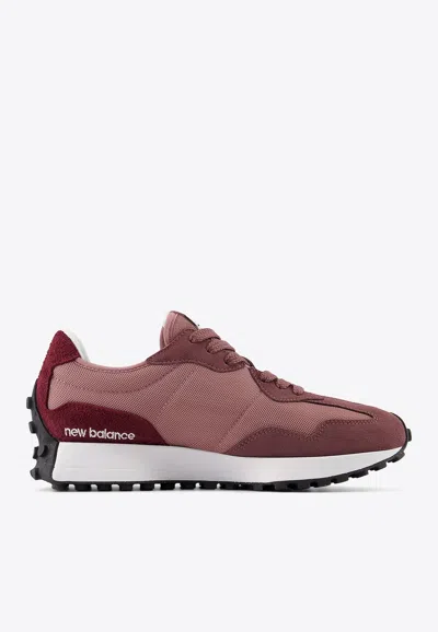 New Balance 327 Low-top Sneakers In Navy And Nb Burgundy