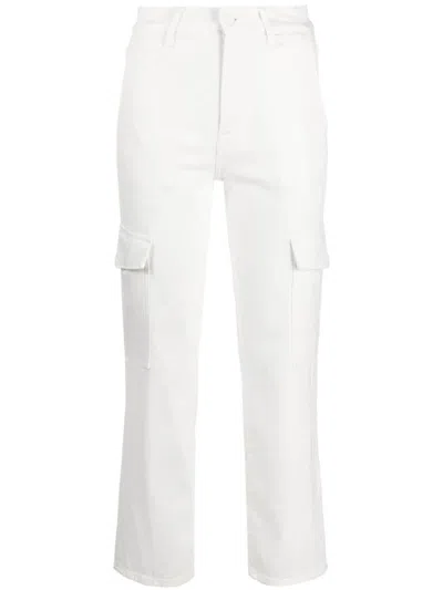 7 For All Mankind Logan Cargo Denim Jeans In White