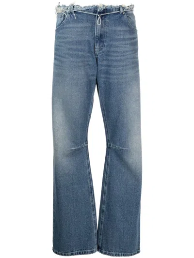 Cormio Amanda Distressed High-rise Straight-leg Jeans In Blue