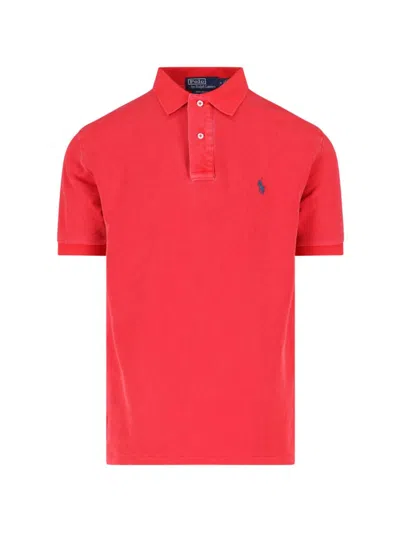 Polo Ralph Lauren Embroidered Logo Polo Shirt In Red