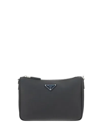 Prada Men Bandoliera Bag In Black