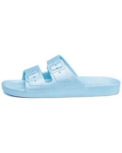 Freedom Moses Women's Women's Printed Two-strap Slides In Blue
