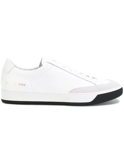 Common Projects Tennis Pro Suede-trimmed Leather Sneakers In White