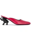DORATEYMUR Pink Elephant Heel Backless Pumps,FDORW17030230512310113