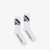 Alexander Mcqueen Intarsia-logo Stretch-cotton Socks In Black