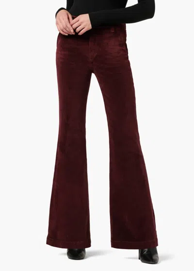 Joe's Jeans The Molly High Rise Flare Leg Pants In Red