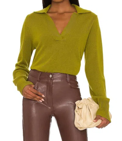 525 America Polo Cashmere Pullover In Moss In Green