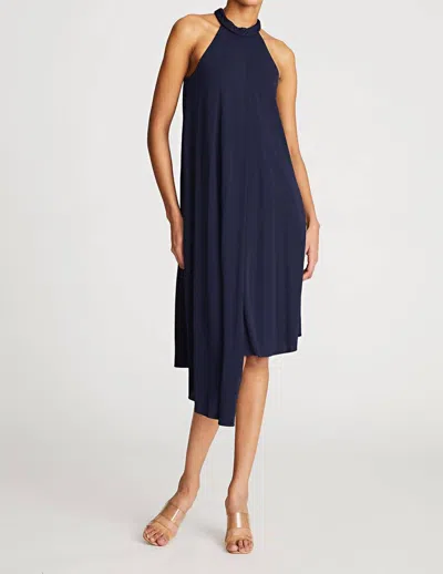 Halston Heritage Marie Dress In Navy In Black